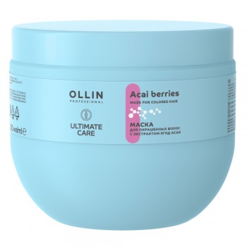 OLLIN ULTIMATE CARE Маска для окрашенных волос с экстрактом ягод асаи 500мл